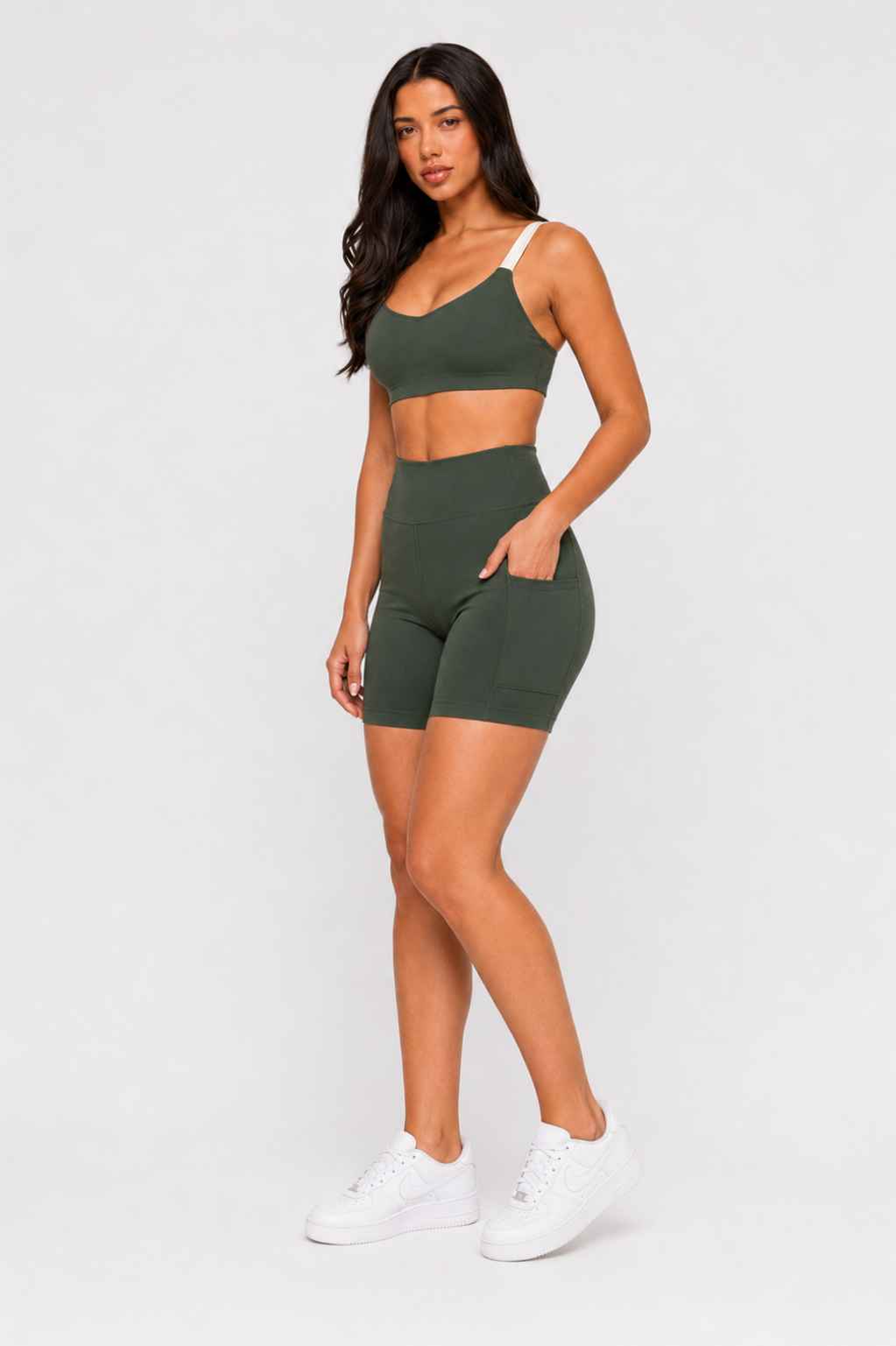 Conjunto Cadência Militar – Top Alça Larga + Short com Bolso