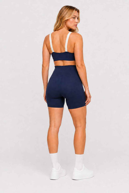 Conjunto Cadência Marinho – Top Alça Larga + Short com Bolso