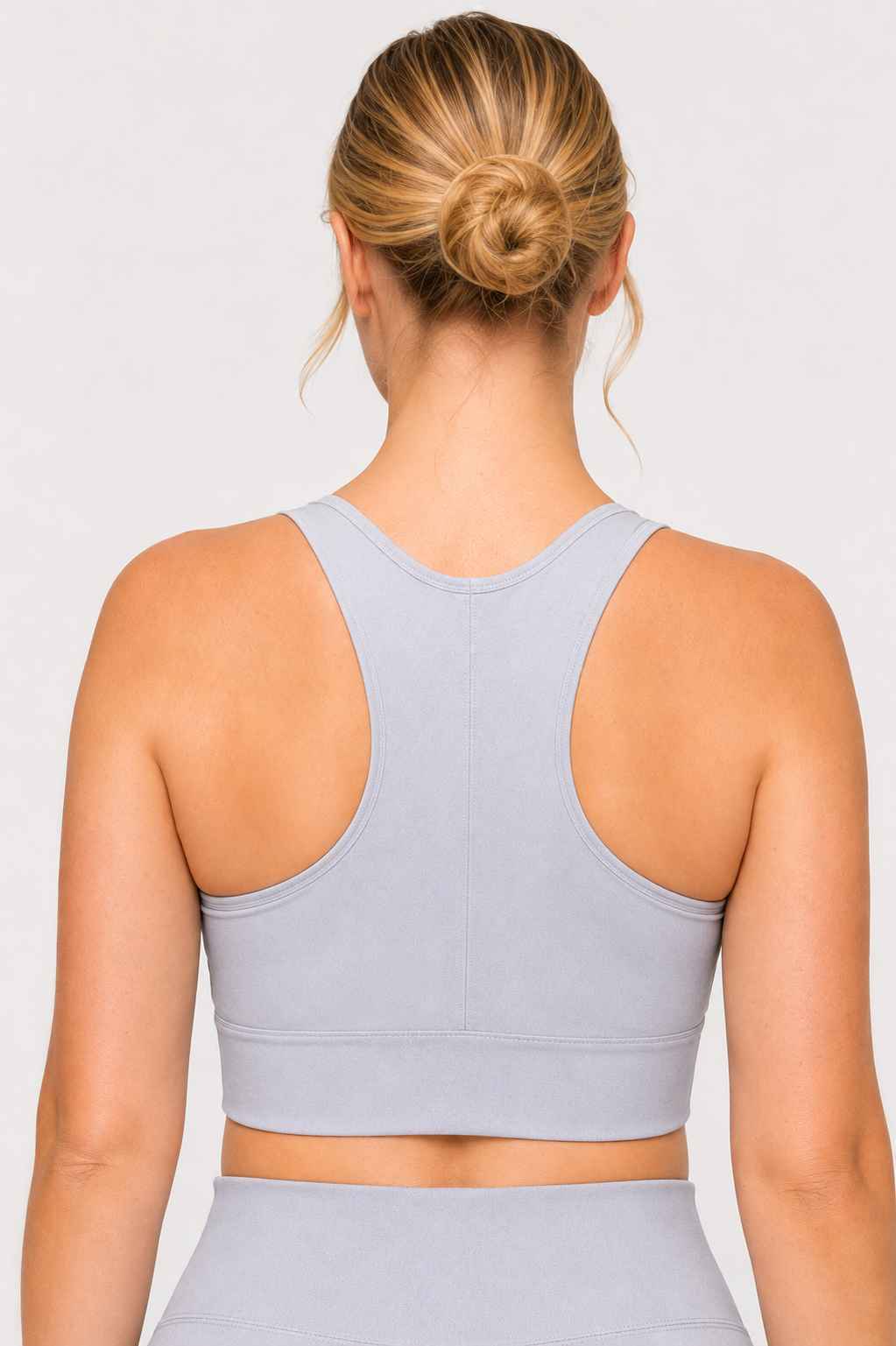 Conjunto Avante Cinza – Legging Cintura Alta + Top Nadador