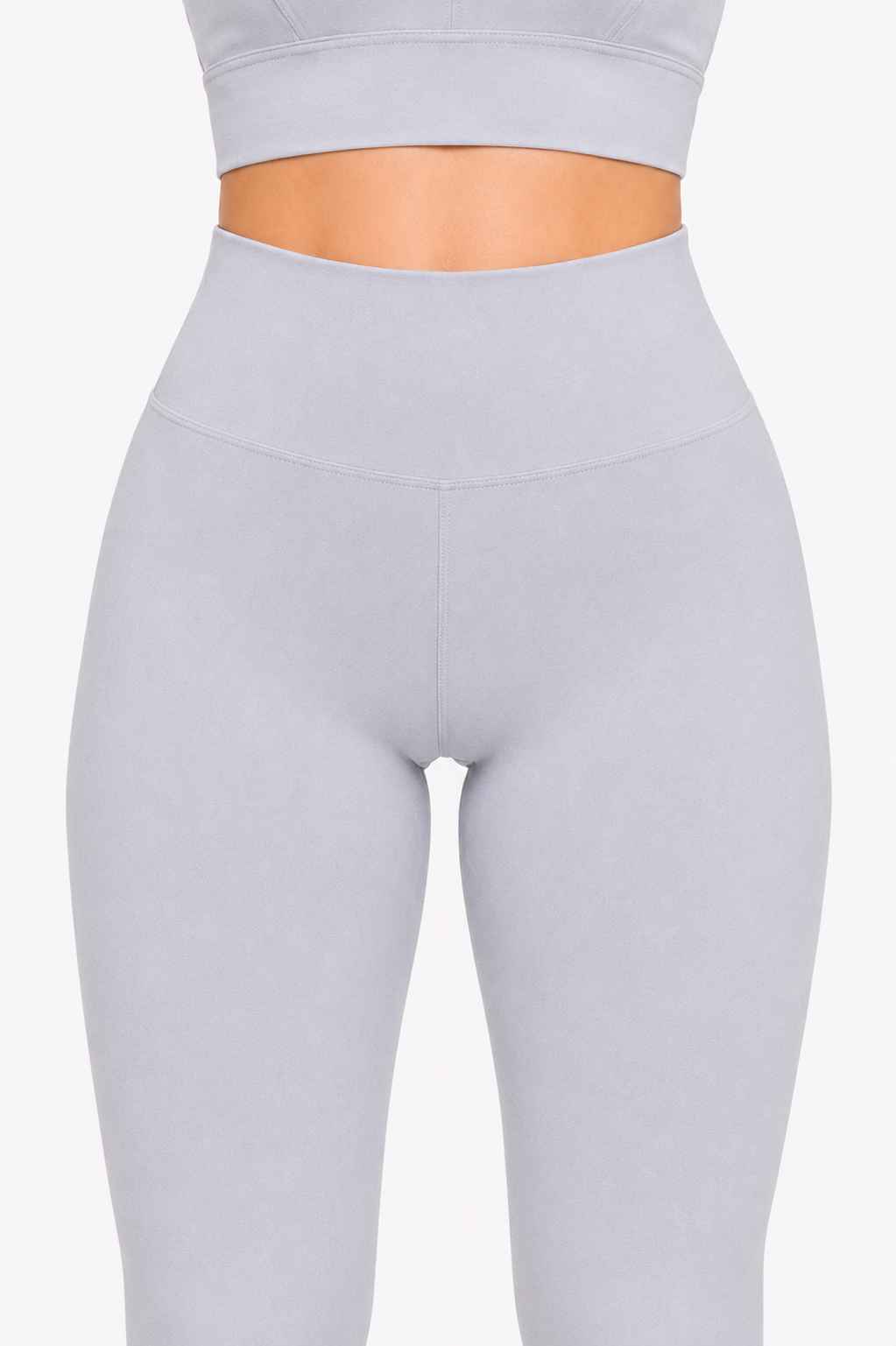 Conjunto Avante Cinza – Legging Cintura Alta + Top Nadador