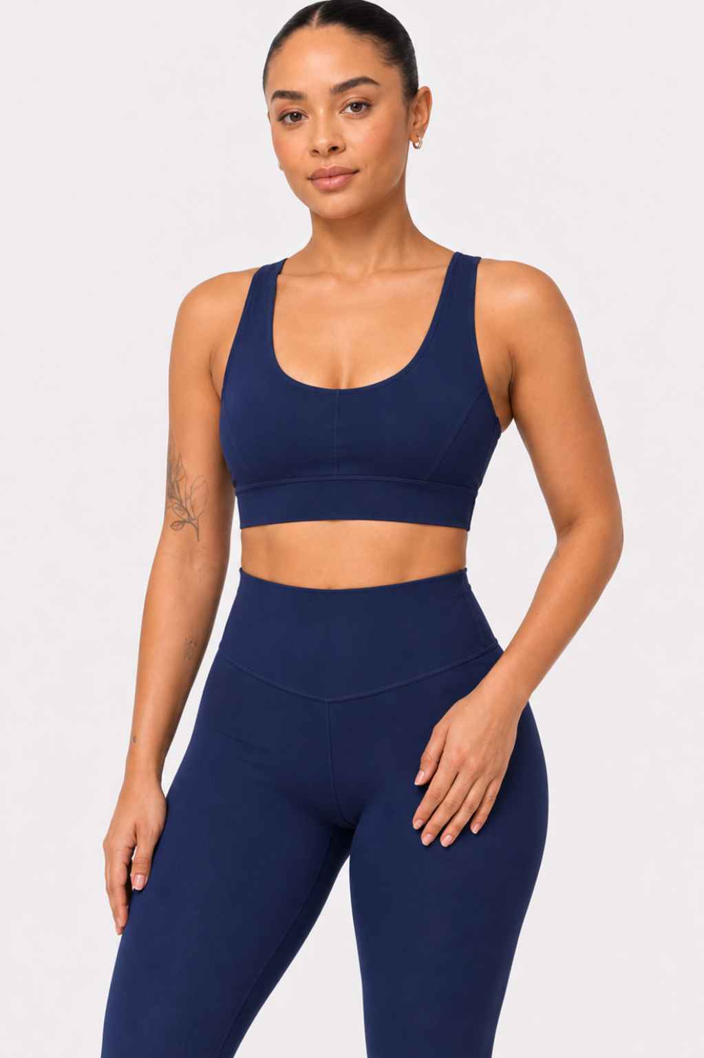 Conjunto Avante Marinho – Legging Cintura Alta + Top Nadador