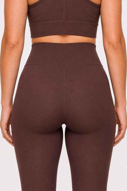 Conjunto Avante Marrom – Legging Cintura Alta + Top Nadador