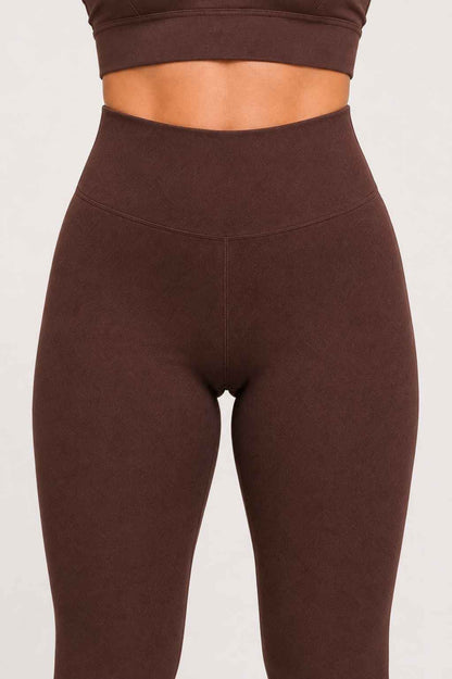 Conjunto Avante Marrom – Legging Cintura Alta + Top Nadador