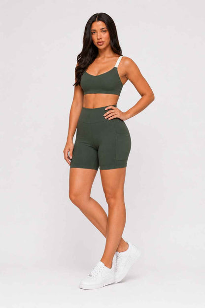 Conjunto Cadência Militar – Top Alça Larga + Short com Bolso