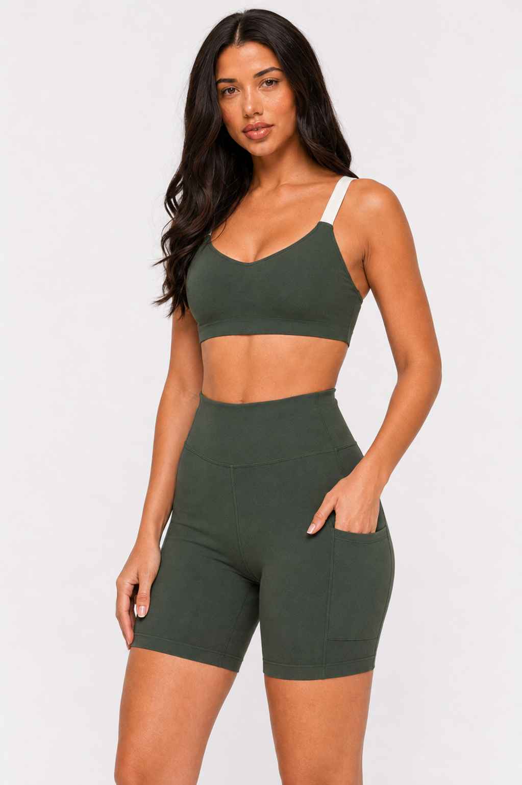 Conjunto Cadência Militar – Top Alça Larga + Short com Bolso