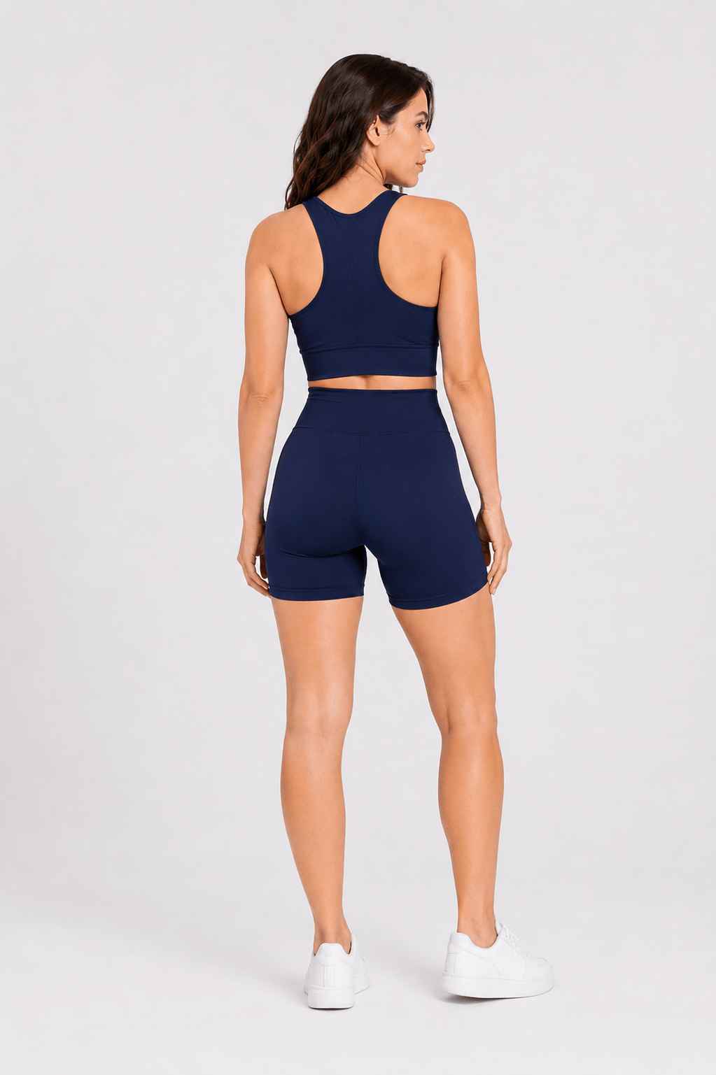Conjunto Sintonia Marinho – Top Nadador + Short Sem Bolso