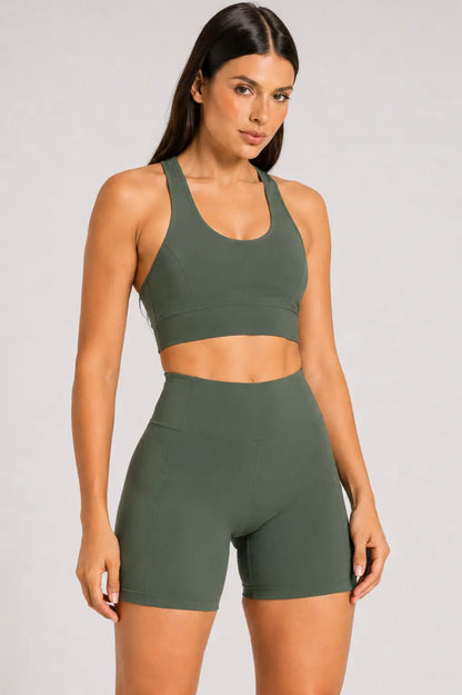 Conjunto Sintonia Militar – Top Nadador + Short Sem Bolso