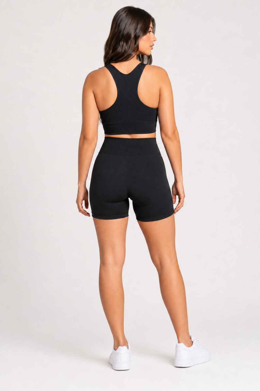 Conjunto Sintonia Preto – Top Nadador + Short Sem Bolso