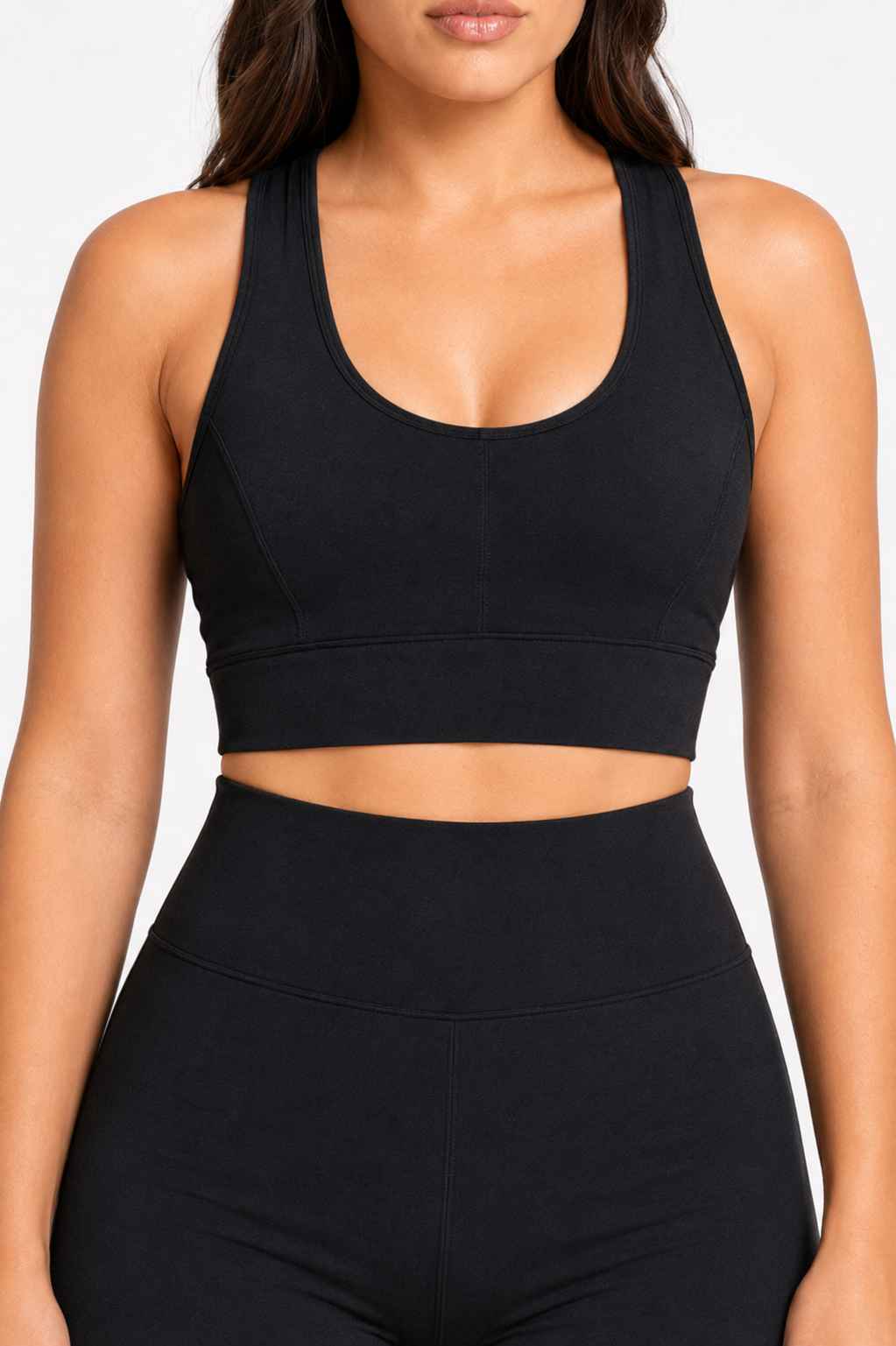 Conjunto Sintonia Preto – Top Nadador + Short Sem Bolso